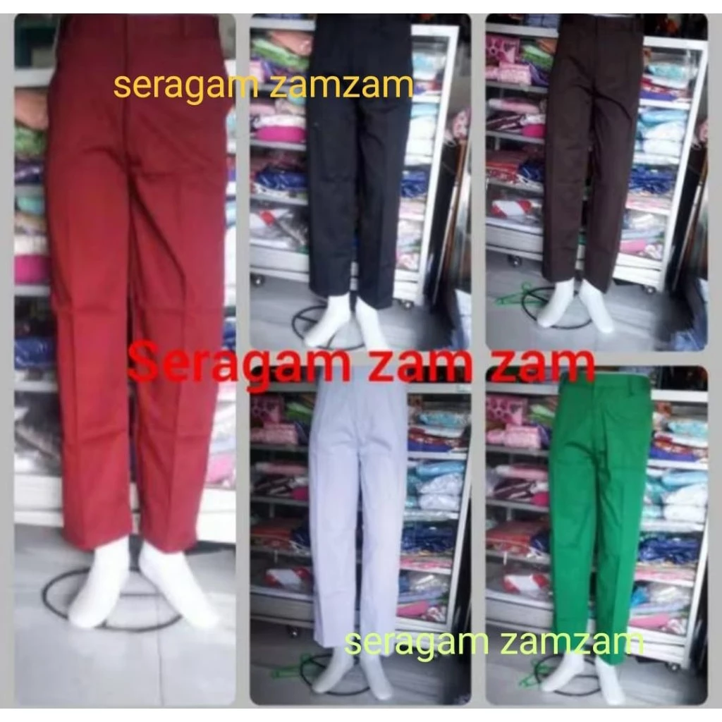 Seragam sekolah sd celana panjang merah hijau putih coklat hitam sd seragam sekolah sd mi madrasah