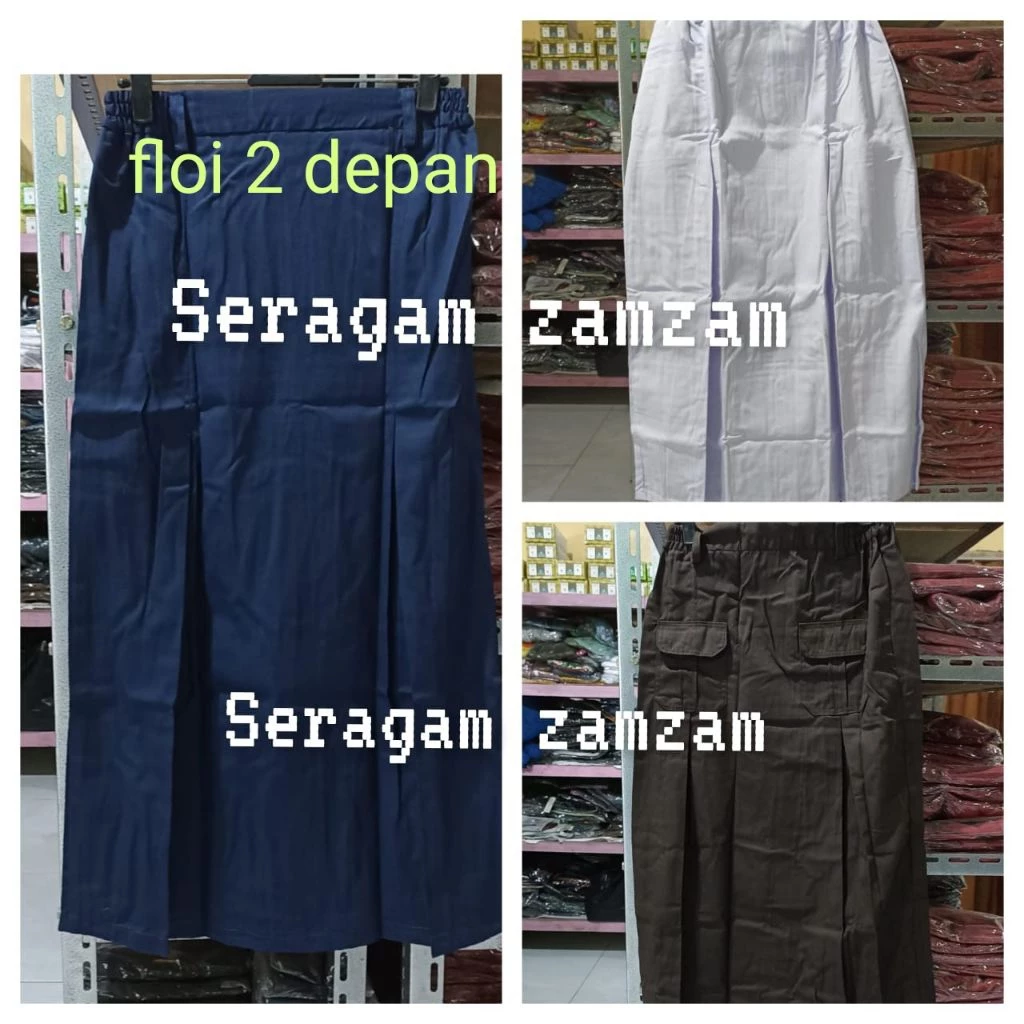 Rok span wiru dua depan smp sma seragam smp mts sma ma seragam sekolah seragam kerja kantor magang