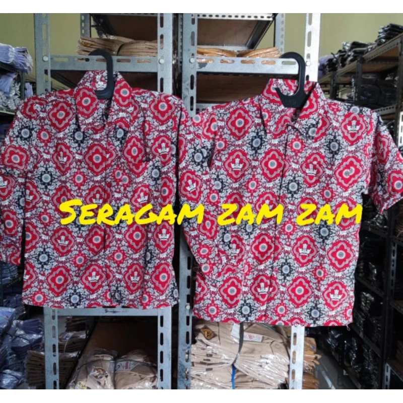 seragam batik SD kemeja panjang batik SD kemeja pendek batik sd