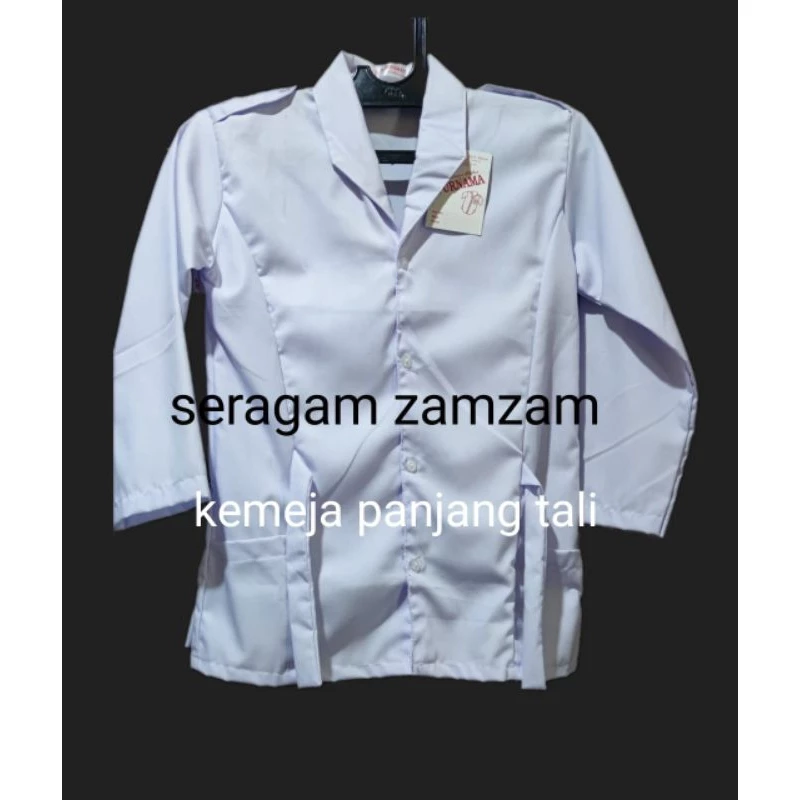 Seragam sd smp tali seragam mi mts tali kemeja panjang putih  seragam madrasah dinas putih wanita