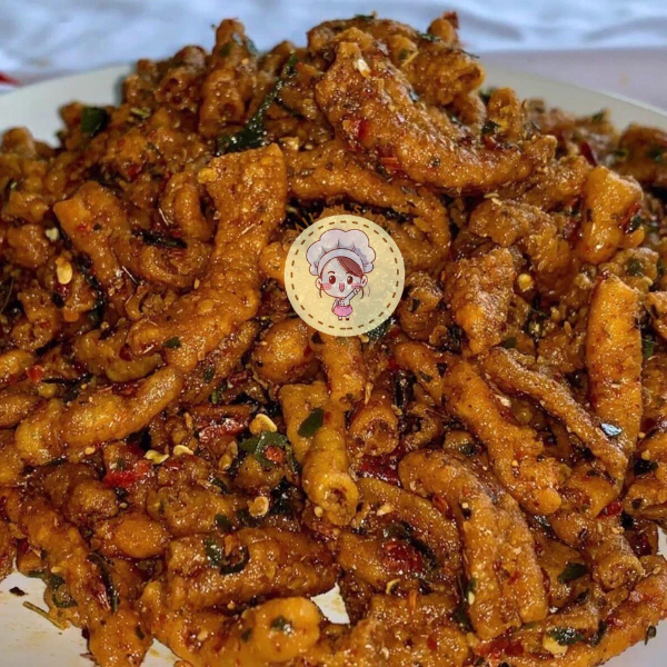 KRIPIK USUS CRISPY PEDAS DAUN JERUK - 100 GR