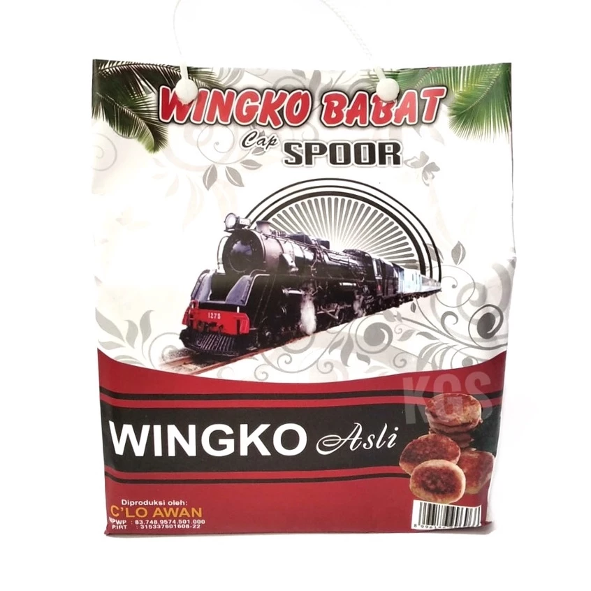 Wingko Babat Cap Spoor Isi 12 pcs - Wingko Babat Kelapa Asli - Kue Wingko Babad Oleh Oleh Khas Solo