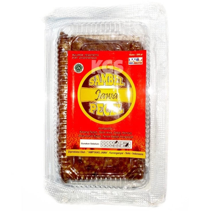 SAMBAL PECEL JAWA - SAMBAL PECEL KHAS JAWA - SAMBEL KACANG ASLI 250 gr - Oleh Oleh Khas Solo