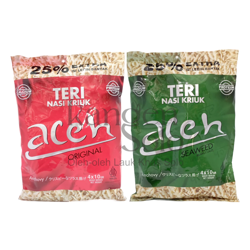 Teri Nasi Aceh Cemilan dan Lauk Praktis Bergizi Sehat Kemasan 40 Gram