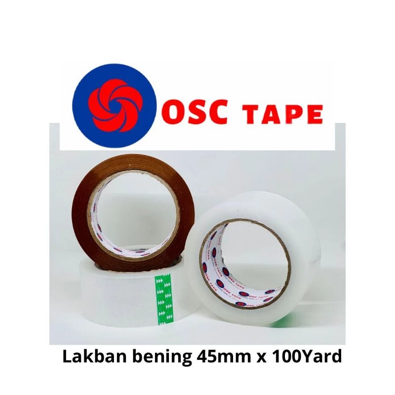 6PCS LAKBAN BENING DAN COKLAT ECO BC 45MMx100YARD Bening Coklat SUPER REKAT KUAT TIDAK MUDAH ROBEK  KUALITAS SUPER PREMIUM OSC Tape / GROSIR PACKING KLATEN