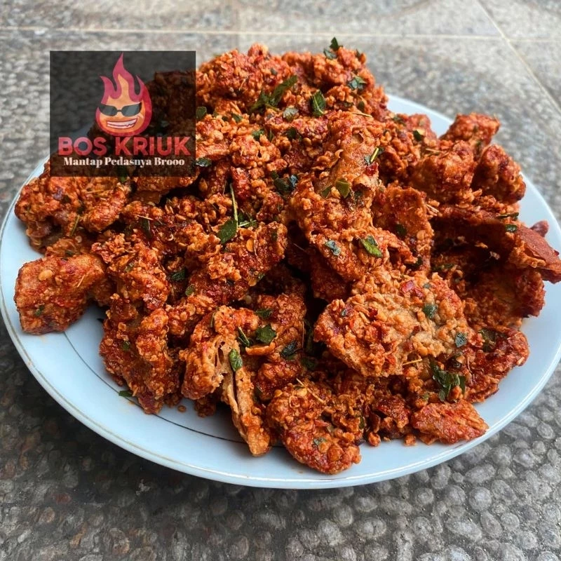 Kripik Kulit ayam Cryspy 1KG / 1 Kg Crispy kulit ayam krispi / krispy Aroma Daun Jeruk