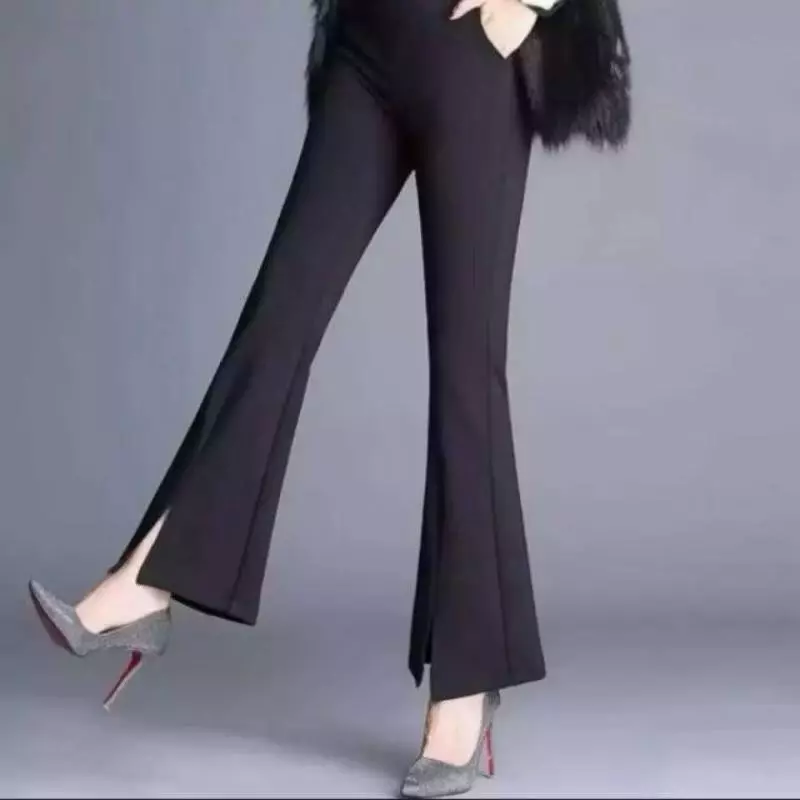 SAMAWA - Celana Cutbray  pants Scuba Bawahan Cutbray Wanita Celana Premium Variasi Zipper Resleting