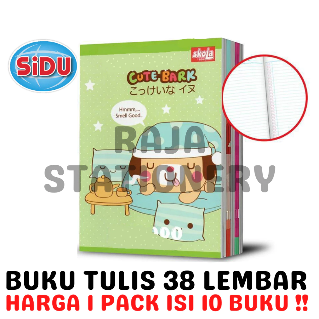 BUKU TULIS 38 LEMBAR GARIS A5 SKOLA BY SiDU NOTEBOOK SKOLA BY SINAR DUNIA BUKU TULIS ANAK SEKOLAH PACK [10PCS]