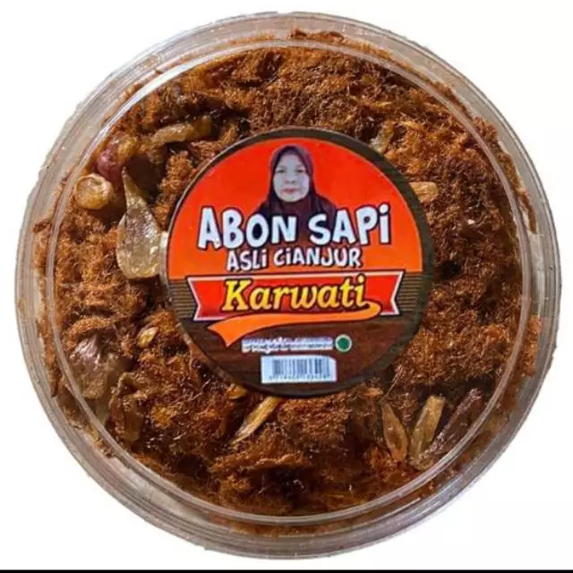 Abon Sapi Karwati Asli Cianjur Kemasan Toples Bening 100gr