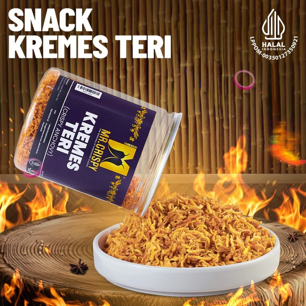 Kremes Teri Mr.Crispy LPPOM MUI Halal 180g