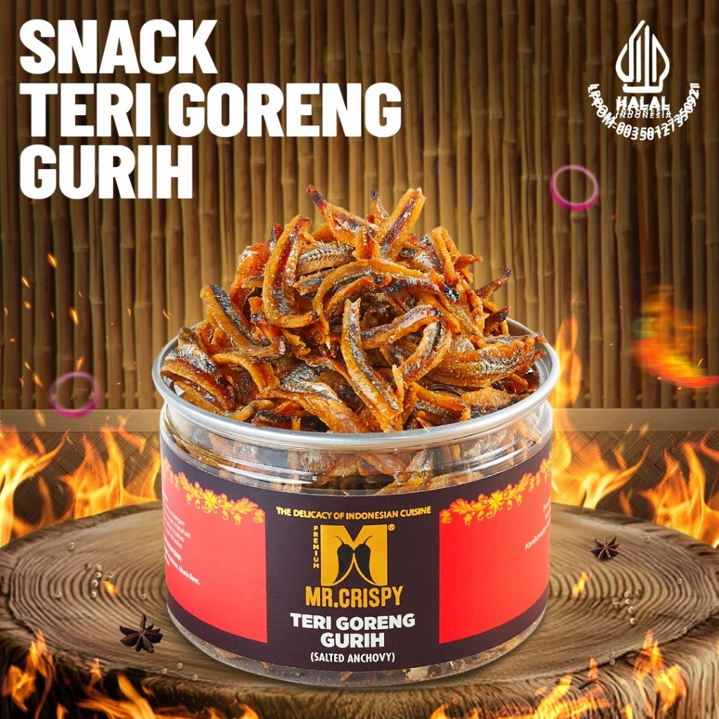Teri Goreng Gurih Mr.Crispy Renyah Asin Halal