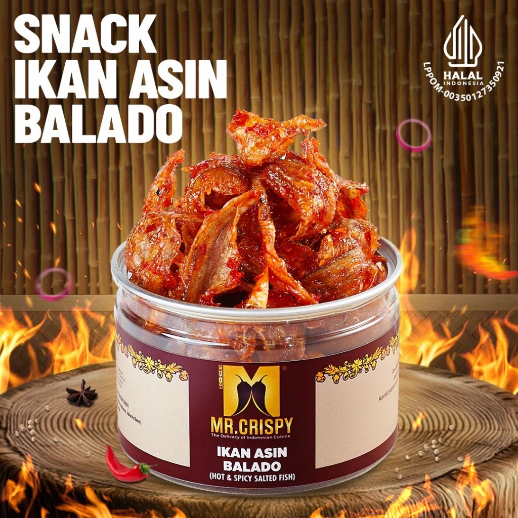 Mr. Crispy Ikan Asin Balado Pedas Halal 90g
