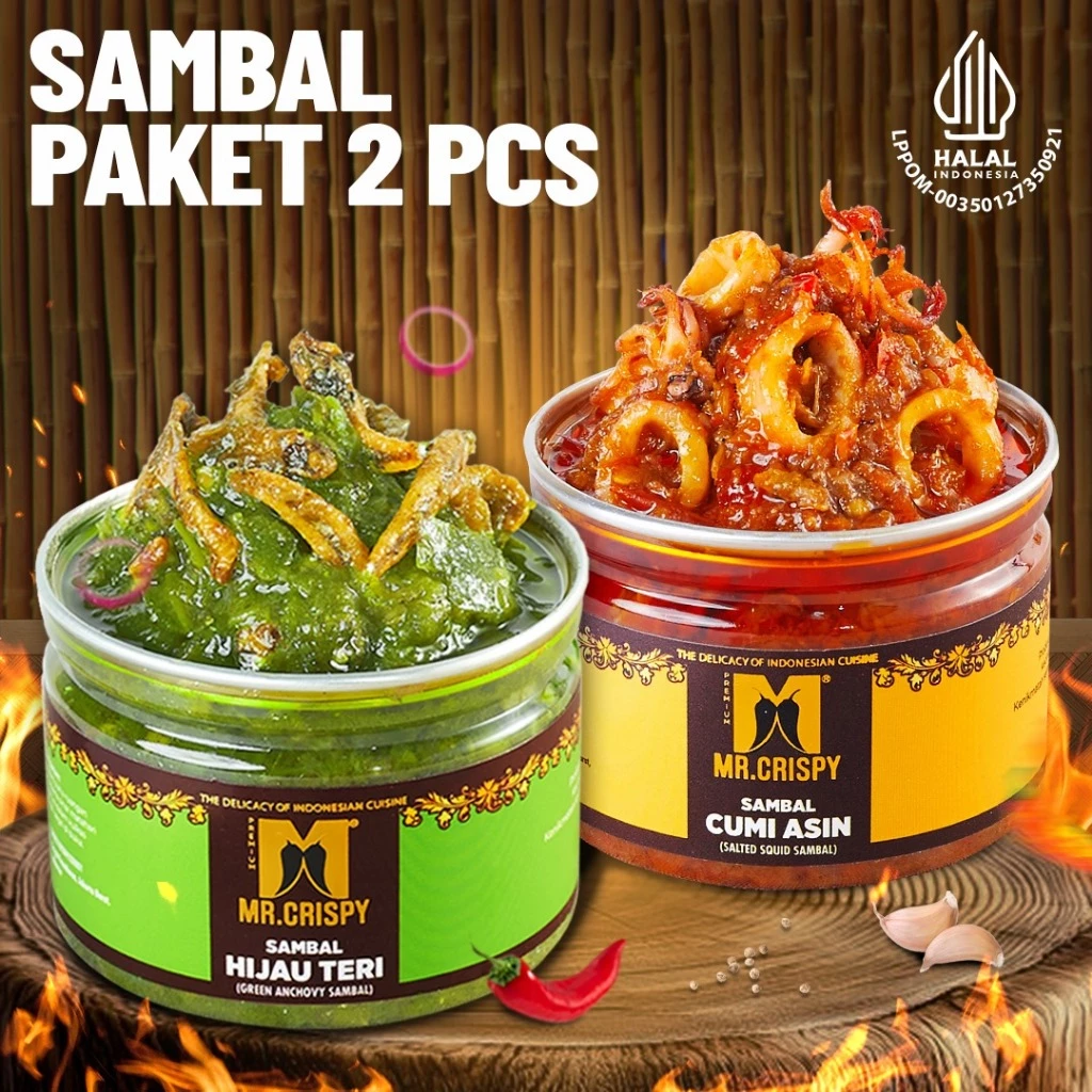 Paket Sambal Mr. Crispy 2Pcs Halal Pedas Tinggi