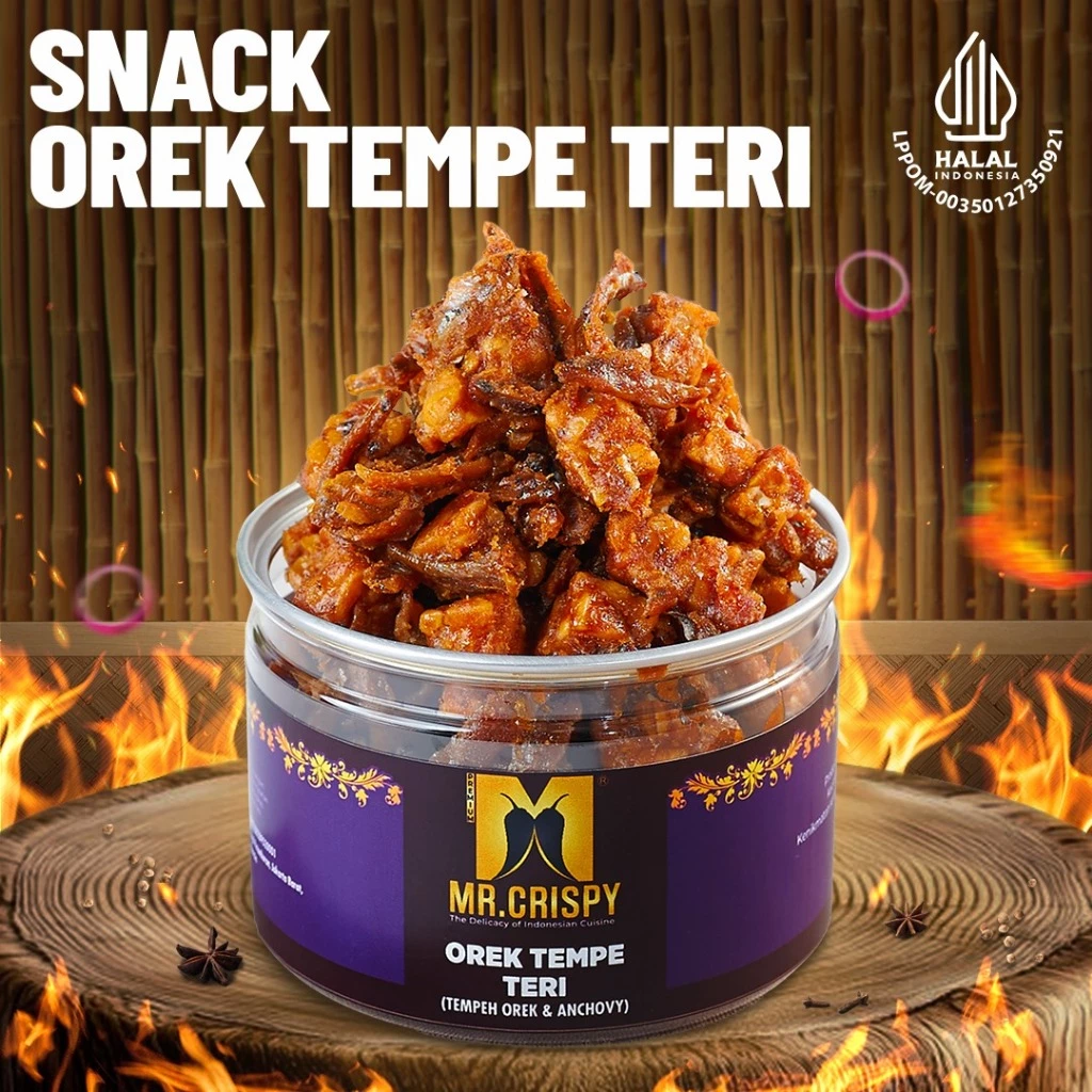 Orek Tempe Teri Mr.Crispy Pedes Kualitas Tinggi