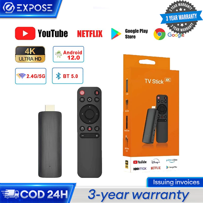TV Stick 4K Android Smart TV UHD 4K Android TV Stick Dolby DTS Sound Ram 4gb Rom 64gb Android Tv Box Local tv digital mi tv stick Android TV Stick