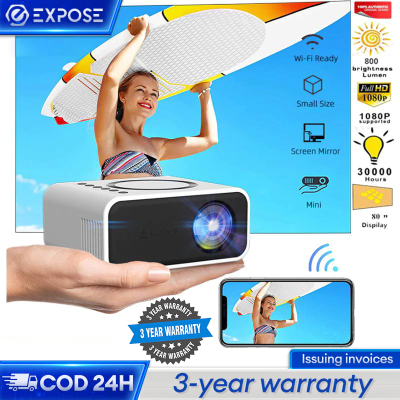 Proyektor YT300 Projektor Mini LCD Portable Projector Mini Proyektor 1080HD Home Theater LED HDMI
