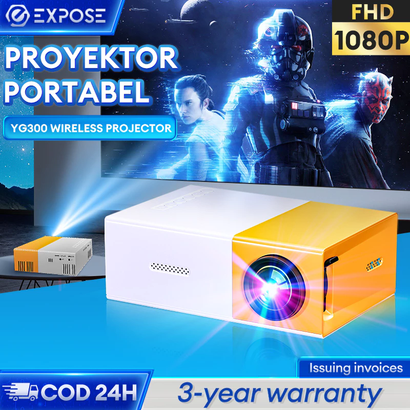 Mini Proyector Portable Led Mini Proyektor Hp Mini Home Theater HDMI YG300 For Home Theater