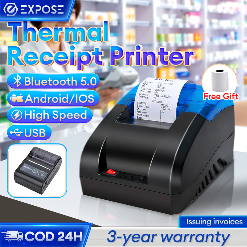 Printer Bluetooth Printer Portable Printer Thermal Mini Waybill Printer With BT & USB Interface